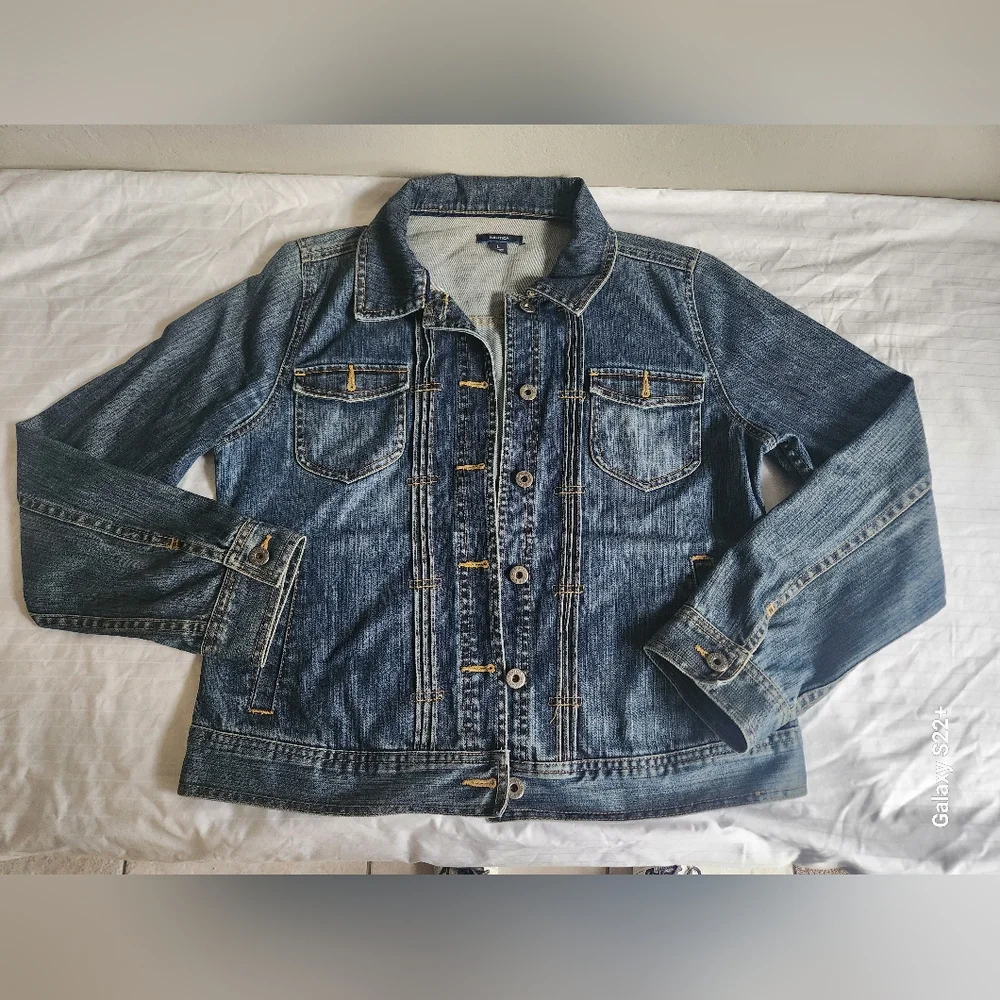 Nautica Women's Blue Denim Jacket SKU A18 - Picture 7 of 7